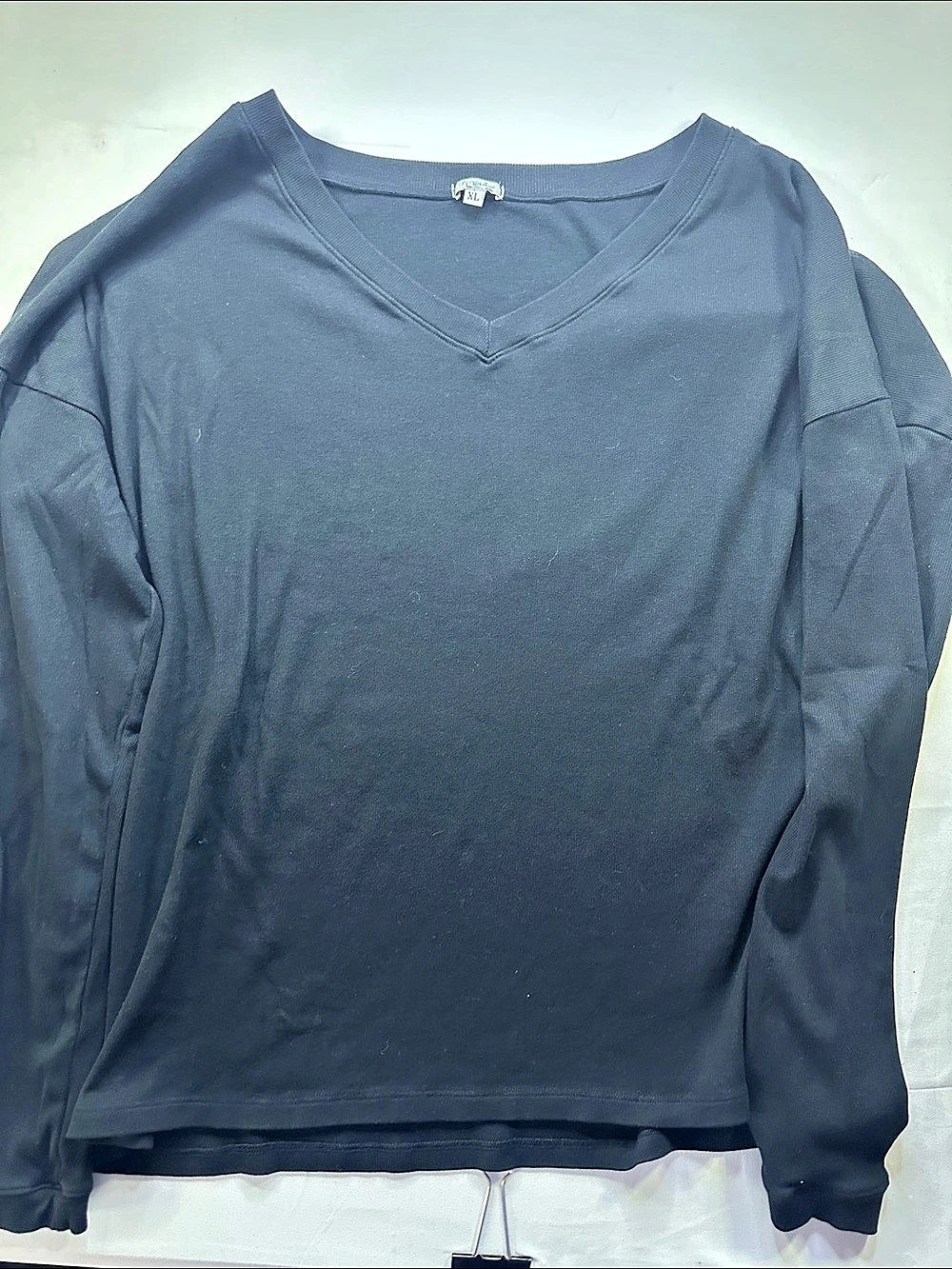 Pj Harlow Lucy V-Neck Long Sleeve Top in Blue XL